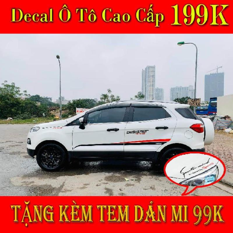 Tem Dán Sườn Xe Ecosport Mẫu Mới - Tặng kèm tem dán mi