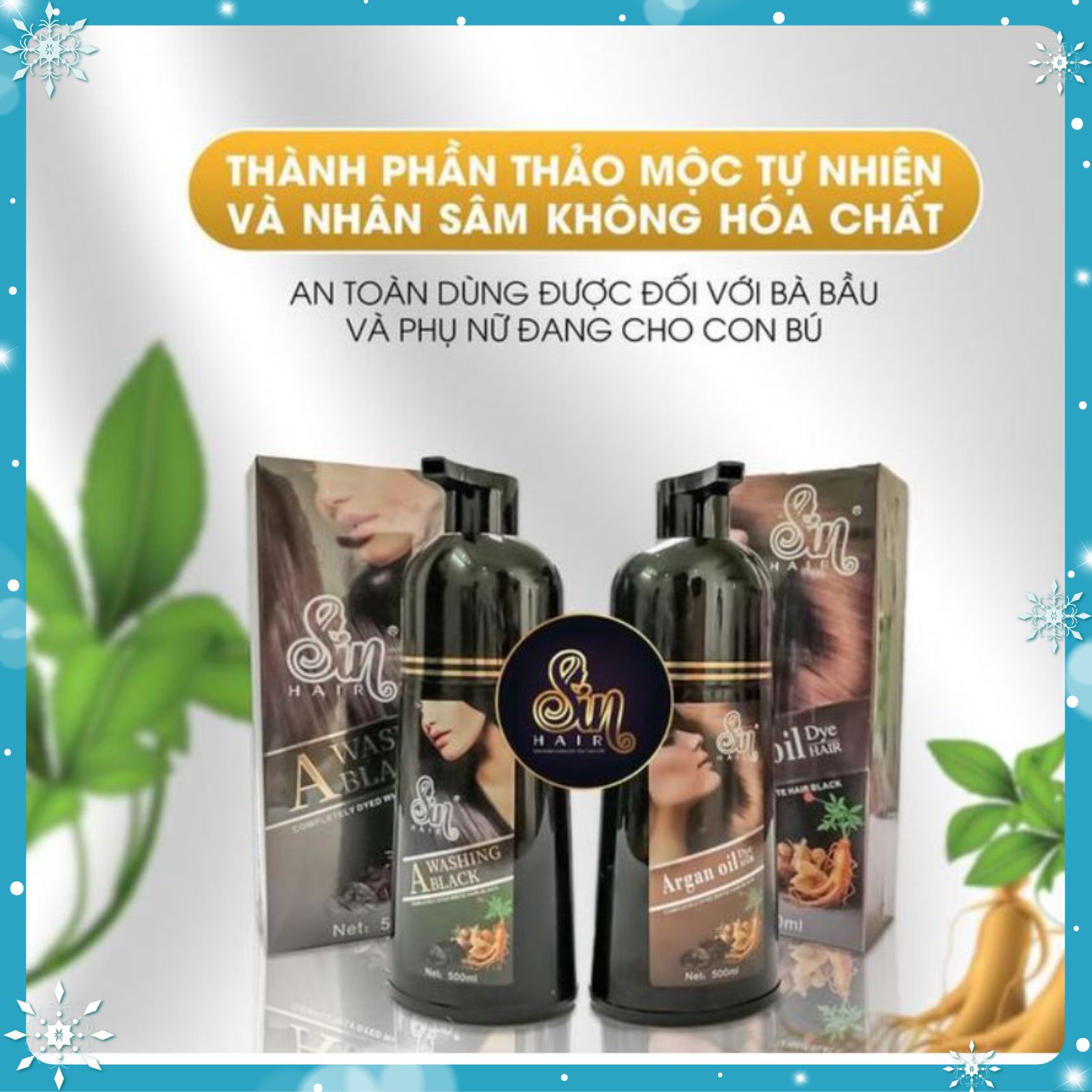 Dầu gội phủ bạc nhân sâm SIN HAIR Nhật Bản