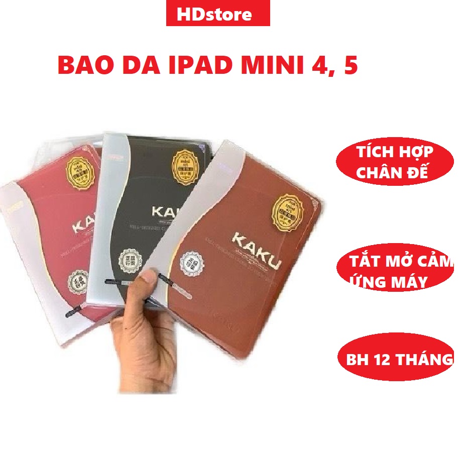 Bao Da Kaku Tích Hợp Chân Đế Từ Tính Cảm Ứng Cho iPad Mini 4/5 - Màu Sắc Đa Dạng
