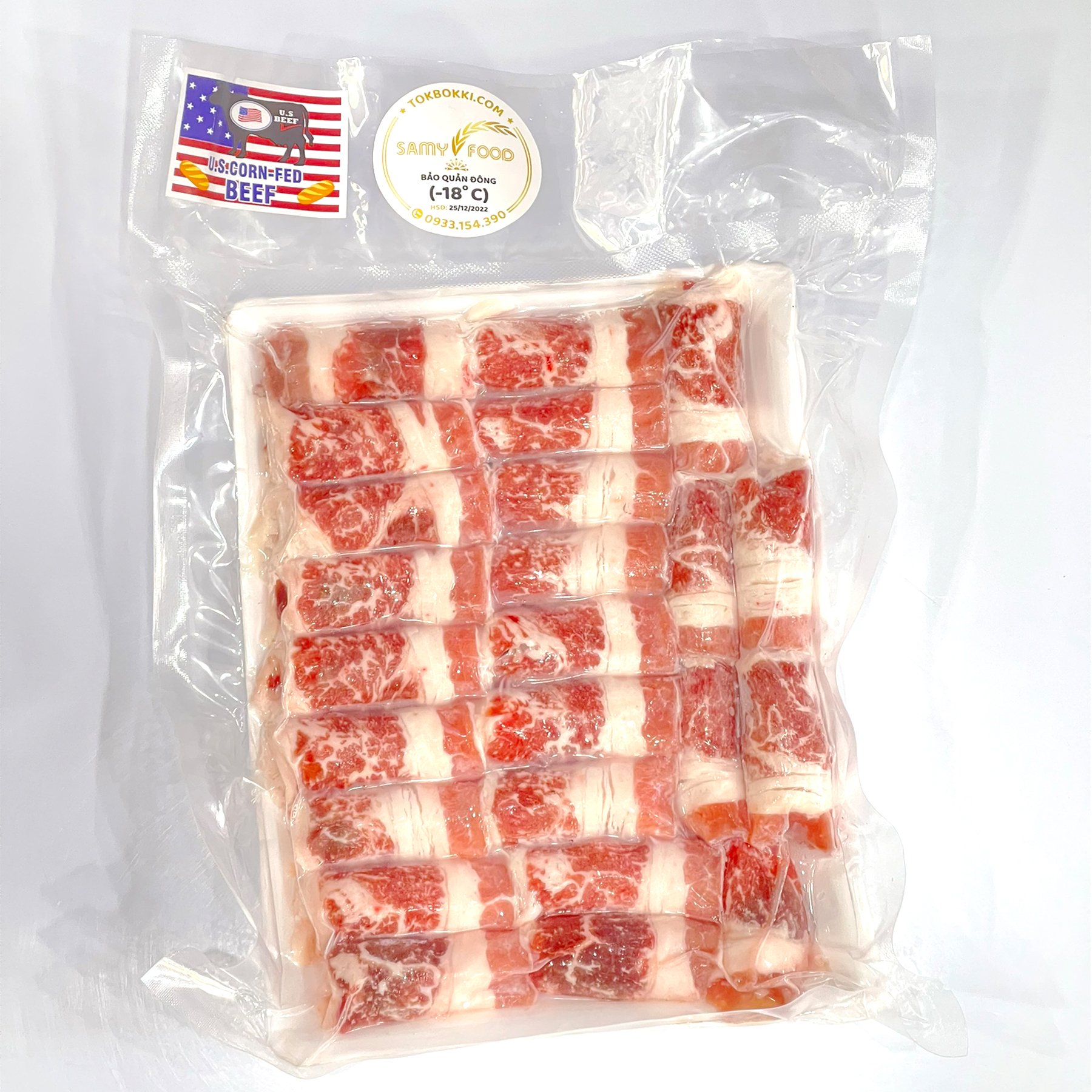 [Samy Food] [HCM SHIP 2H] Ba Chỉ Bò Mỹ 500g