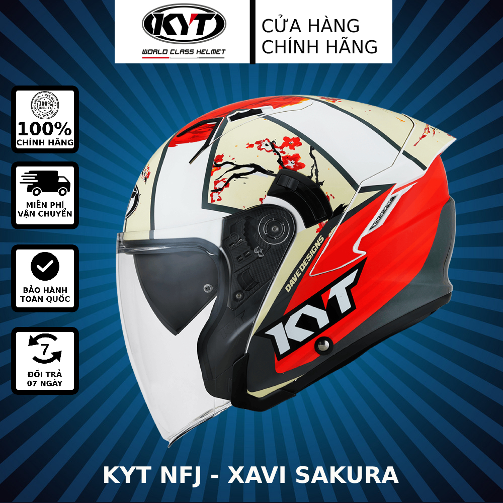 MŨ BẢO HIỂM KYT NFJ - Xavi Sakura