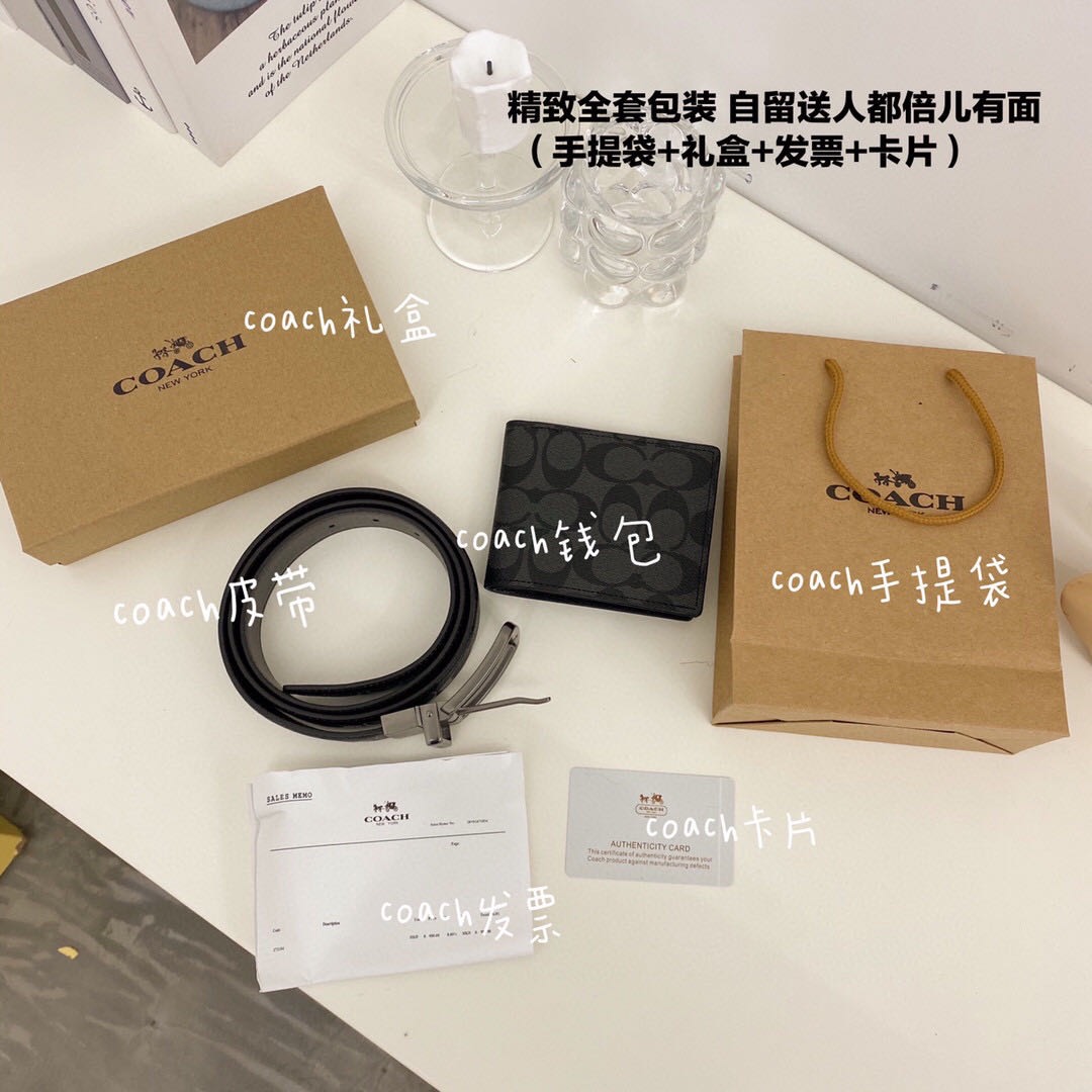 [TQXK] SET VÍ-THẮT LƯNG NAM C0.A.CH FULLBOX
