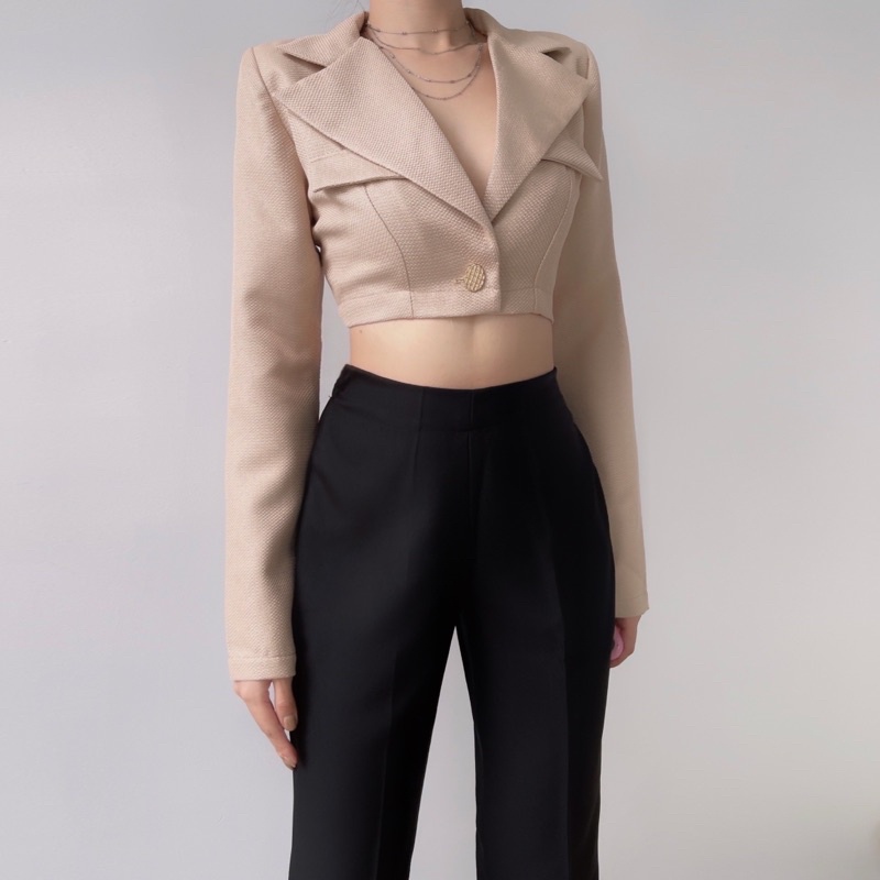 Áo Blazer Croptop Ứng Dụng Cao