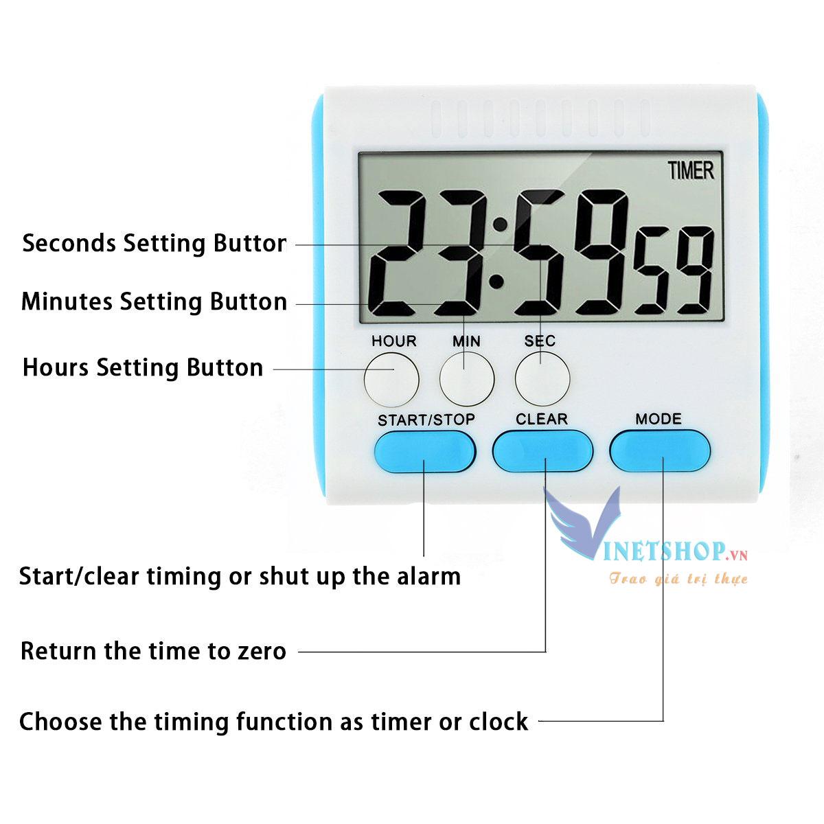Đồng hồ bấm giờ đếm ngược mini