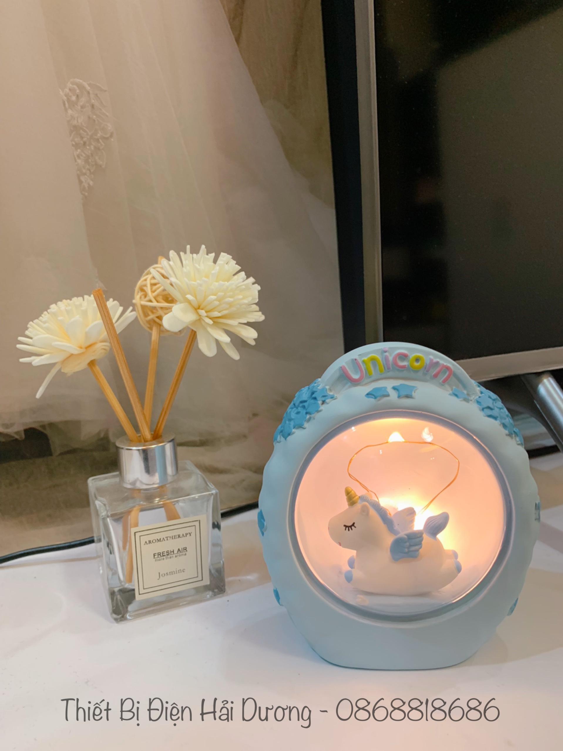 Đèn ngủ trang trí hình kỳ lân - ngựa unicorn dễ thương - trang trí căn phòng vintage giá rẻ siểu tiết kiệm