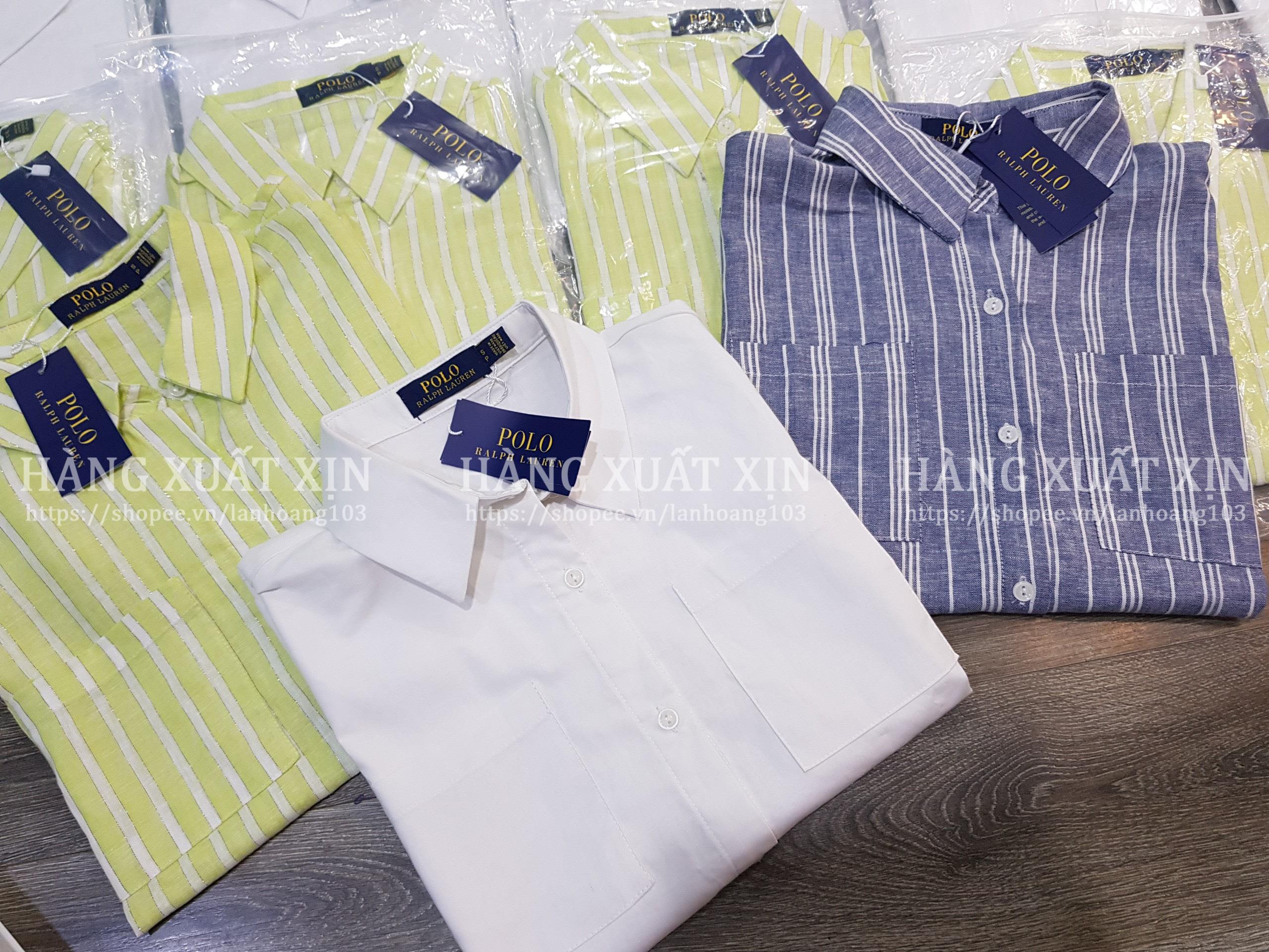 Áo sơ mi PO.LO cộc tay vải linen mềm mát
