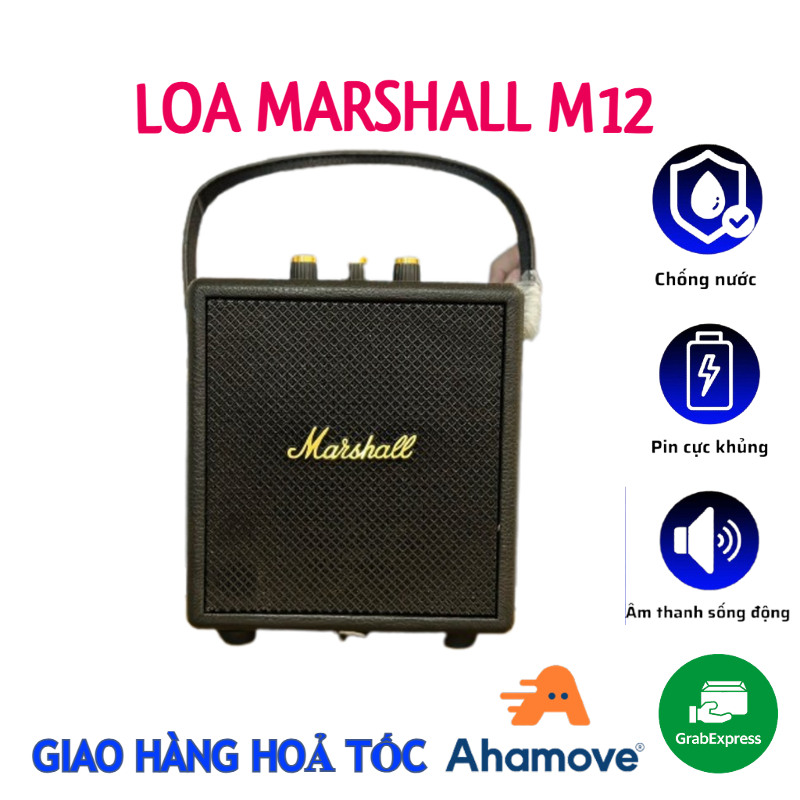 Loa Bluetooth Marshall M12 Thế Hệ Mới. Bass Mạnh Âm Thanh Lớn Cực Đỉnh ...