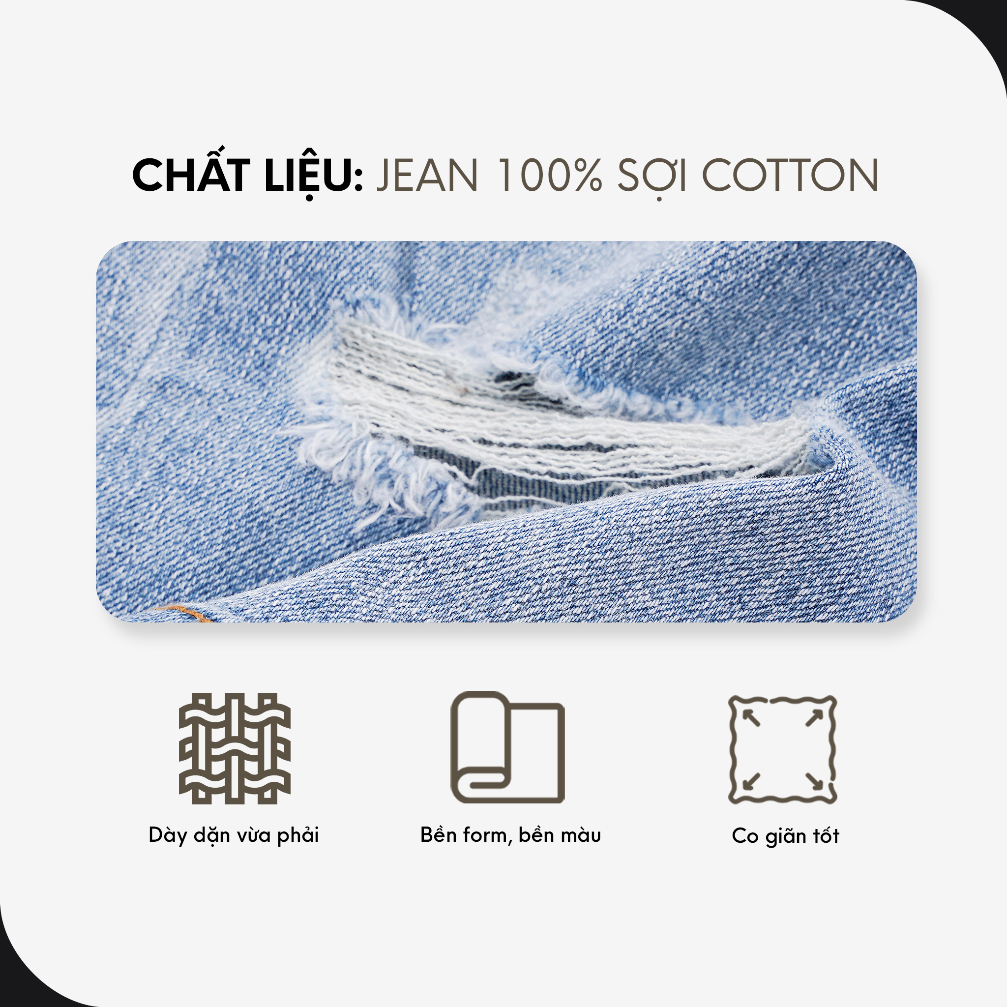 Quần Short Jeans Nam Cao Cấp Light Blue 02 BY COTTON