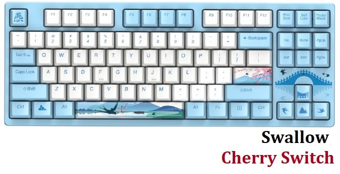 Bàn phím cơ Dareu A87 SWALLOW / Dream Cherry ( Brown , Red Switch)