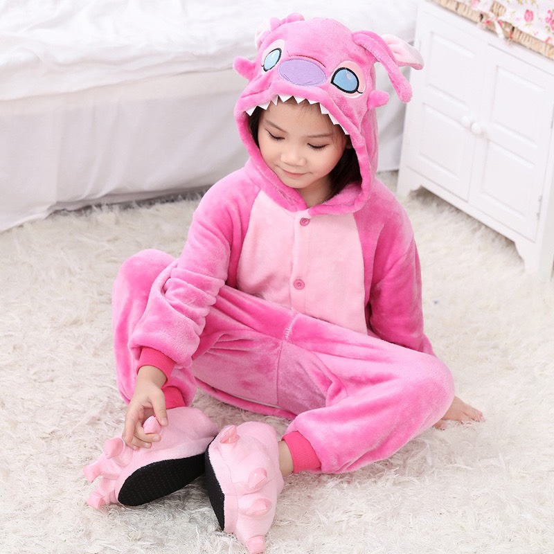 Bộ Đồ Thú Stitch Hồng Đủ Size