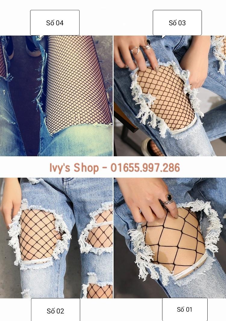 Quần tất lưới màu đen co giãn freesize (ảnh thật)