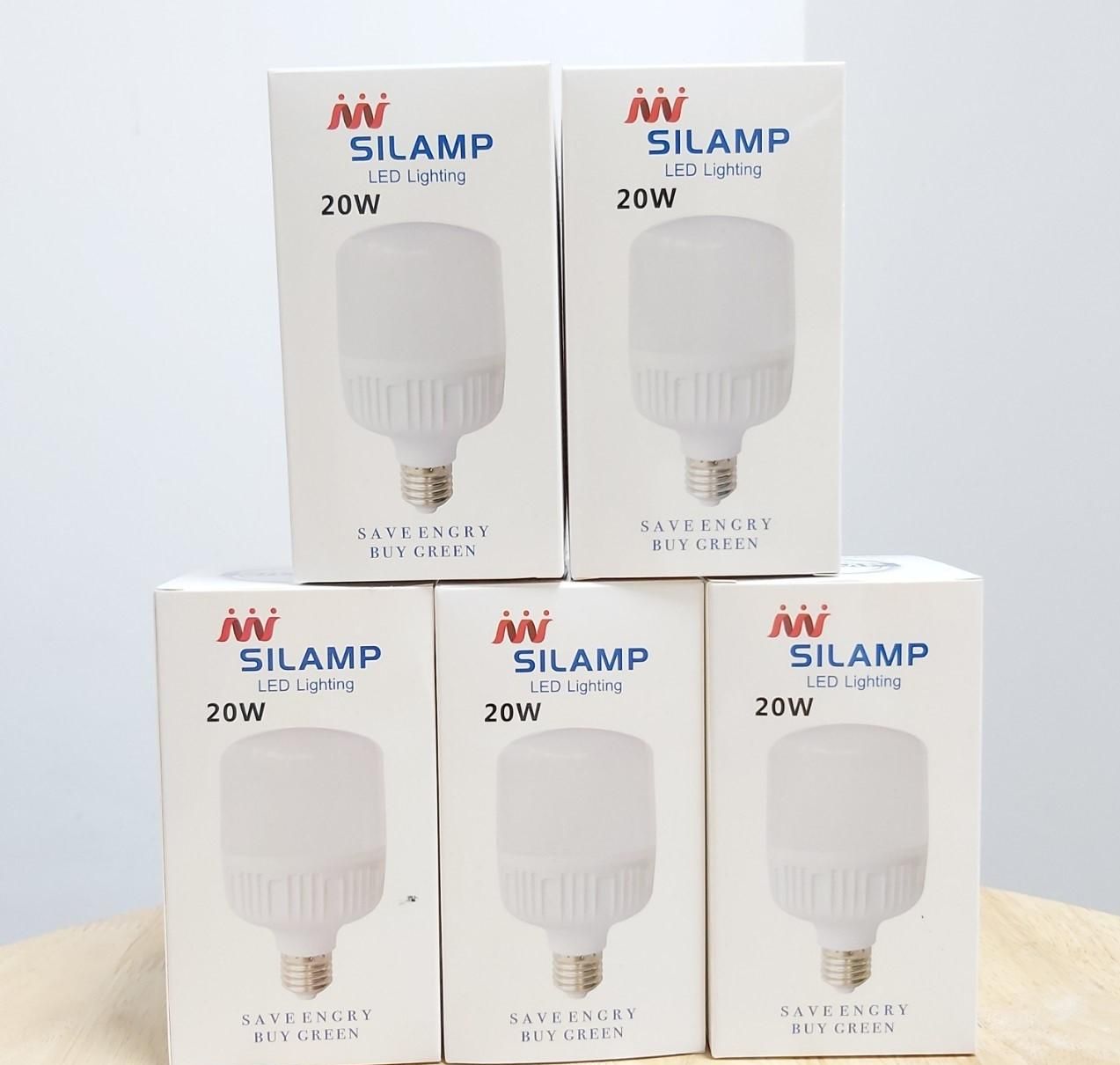 Combo 05 bóng đèn led 20W E27 búp led 20W E27