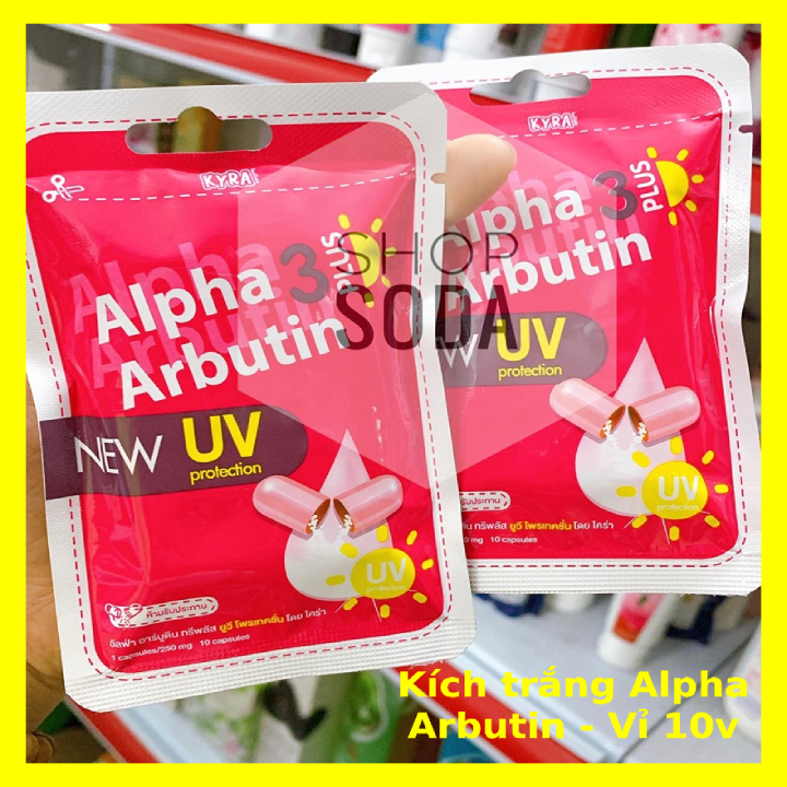 Viên kích trắng Alpha Arbutin 3Plus Chính hãng Mẫu mới 2020 - Vỉ 10 Viên