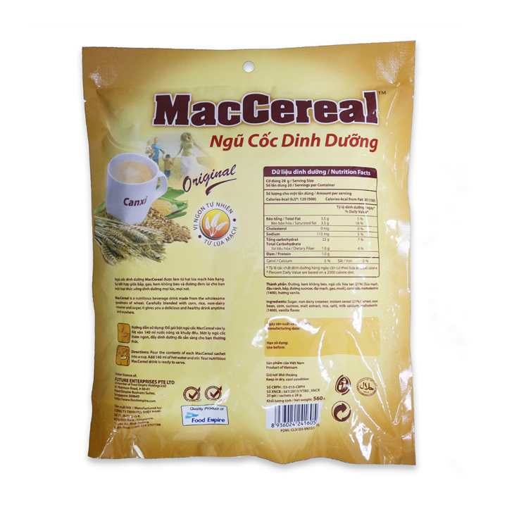 [Dùng thử] 1 gói ngũ cốc dinh dưỡng MacCereal 28gr