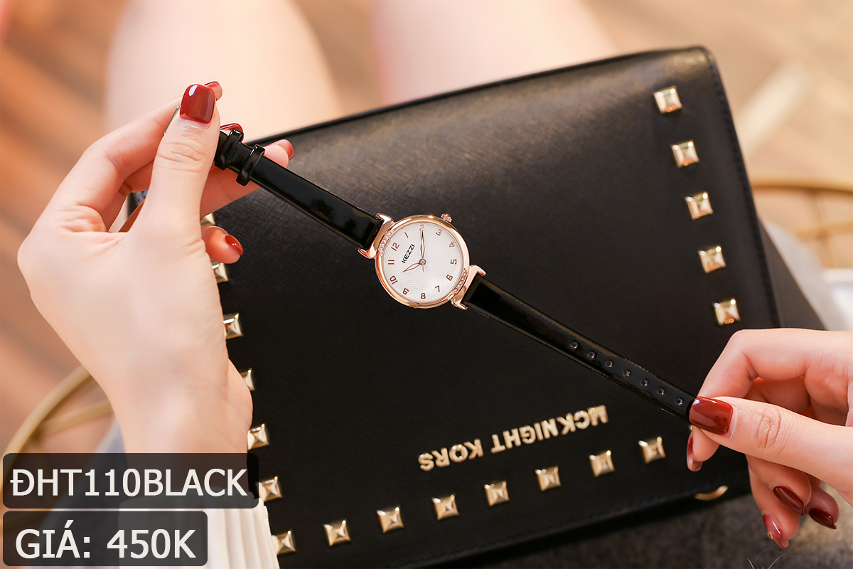 Hàng Order Trực Tiếp Từ Nhật Bản Đồng Hồ Chính Hiệu Kezzi Cực Đẹp - Đồng hồ Nữ Thương hiệu Kezzi Chất lượng cao cấp Giá tốt Bán chạy mặt tròn cẩn đá 2 đầu dây da nhiều màu thời tran