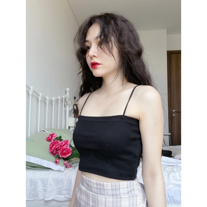 Áo 2 dây MONÁ - MIZU TRẮNG/ĐEN