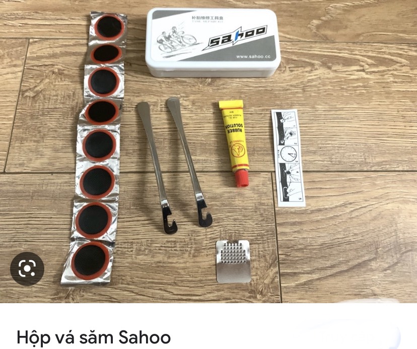 BỘ DỤNG CỤ VÁ SĂM XE ĐẠP SAHOO