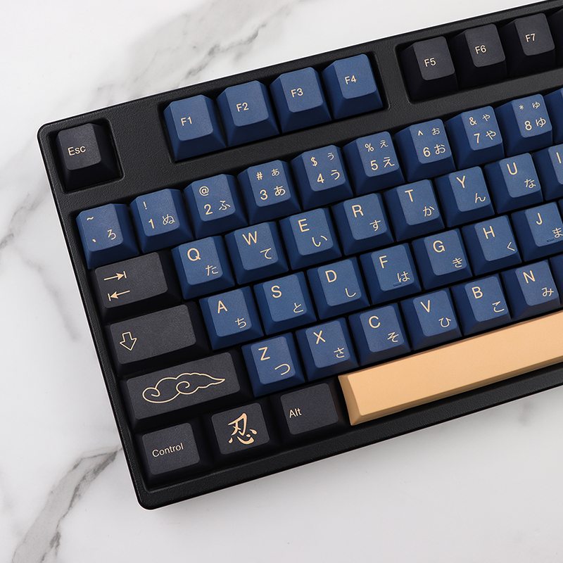 Keycap Cho Bàn Phím Cơ GMK Samurai Blue Thick PBT Cherry Profile 129 Phím
