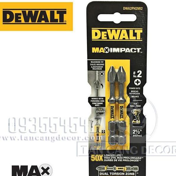 Bộ 2 Mũi Bắt Vít Dewalt MAXIMPACT