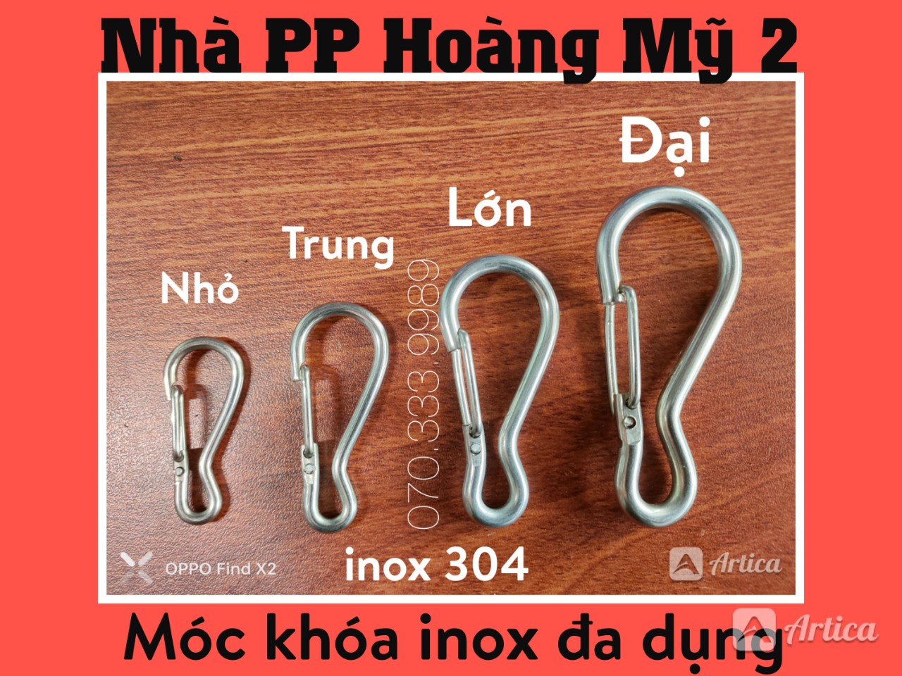 Móc Inox Zin 304, Móc Khoá bóp Inox Đa Dụng (Không Chốt Xoắn) | Lazada.vn