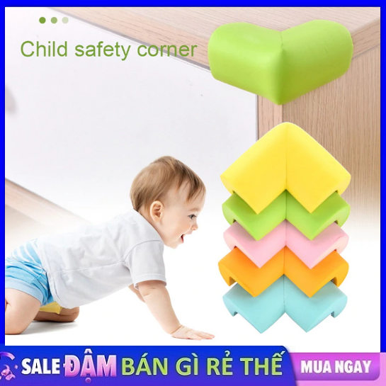 Bộ 4 Miếng Mút Xốp Bọc Cạnh Bàn, Bọt Biển Bịt (Che) Góc Bàn An Toàn Cho Bé