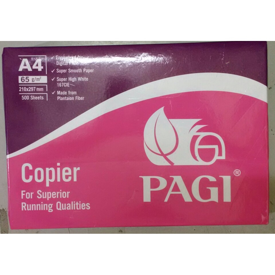 Giấy in A4 PAGI hồng 65gsm