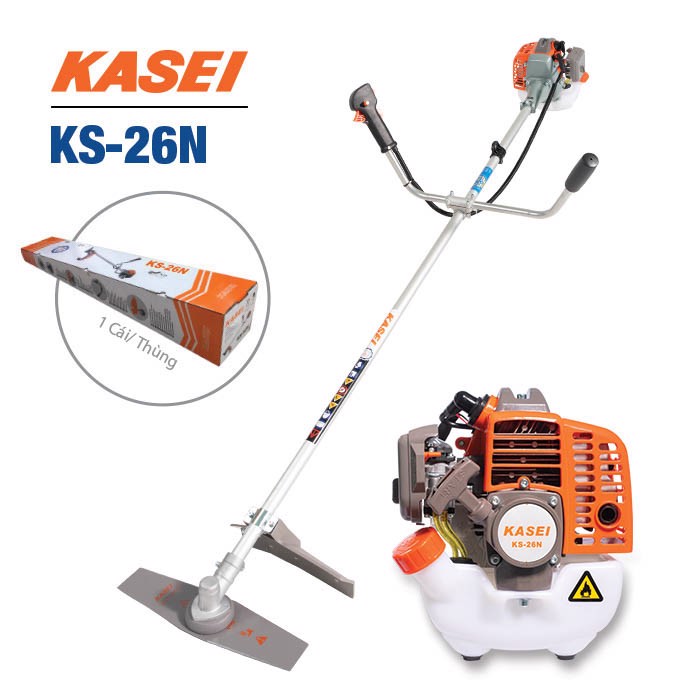 Máy cắt cỏ 2 thì kasei ks-26n | máy cắt cỏ chạy xăng động cơ 26.5cc - 6.500 vòng/phút | cần cố định | tiết kiệm xăng