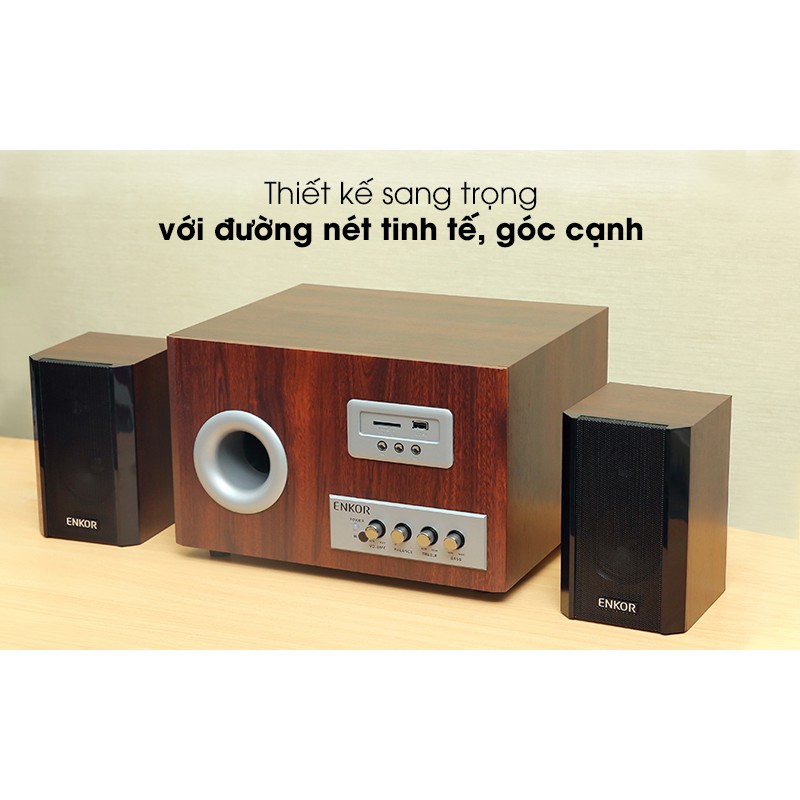 Loa Vi Tính 2.1 Enkor S2850 Nâu