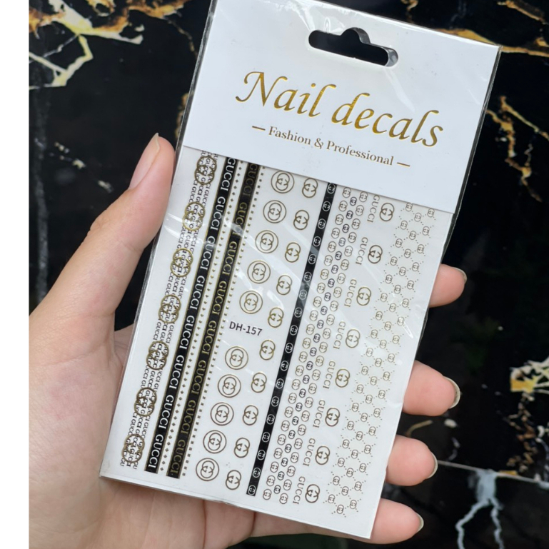 Miếng Dán Trang Trí Móng Tay Họa Tiết 4D In Nổi