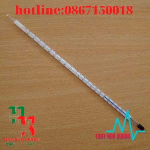 Nhiệt kế đo nước 0-100 độ c, dài 20cm