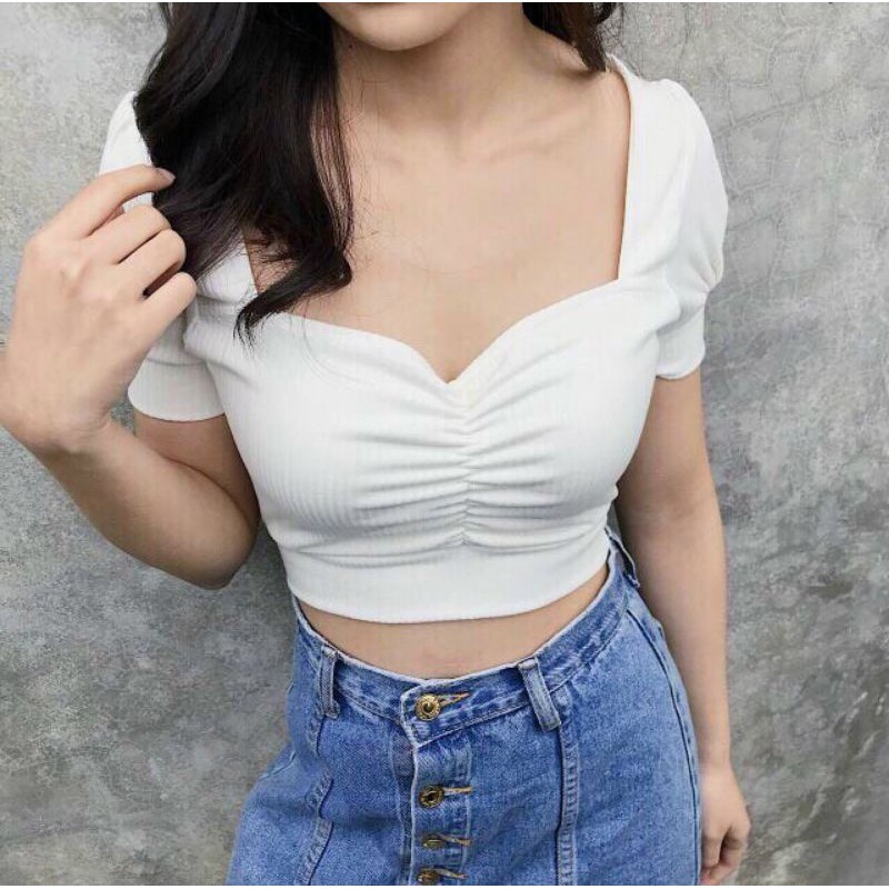 Áo Croptop Rút Ngực Dễ Thương😍