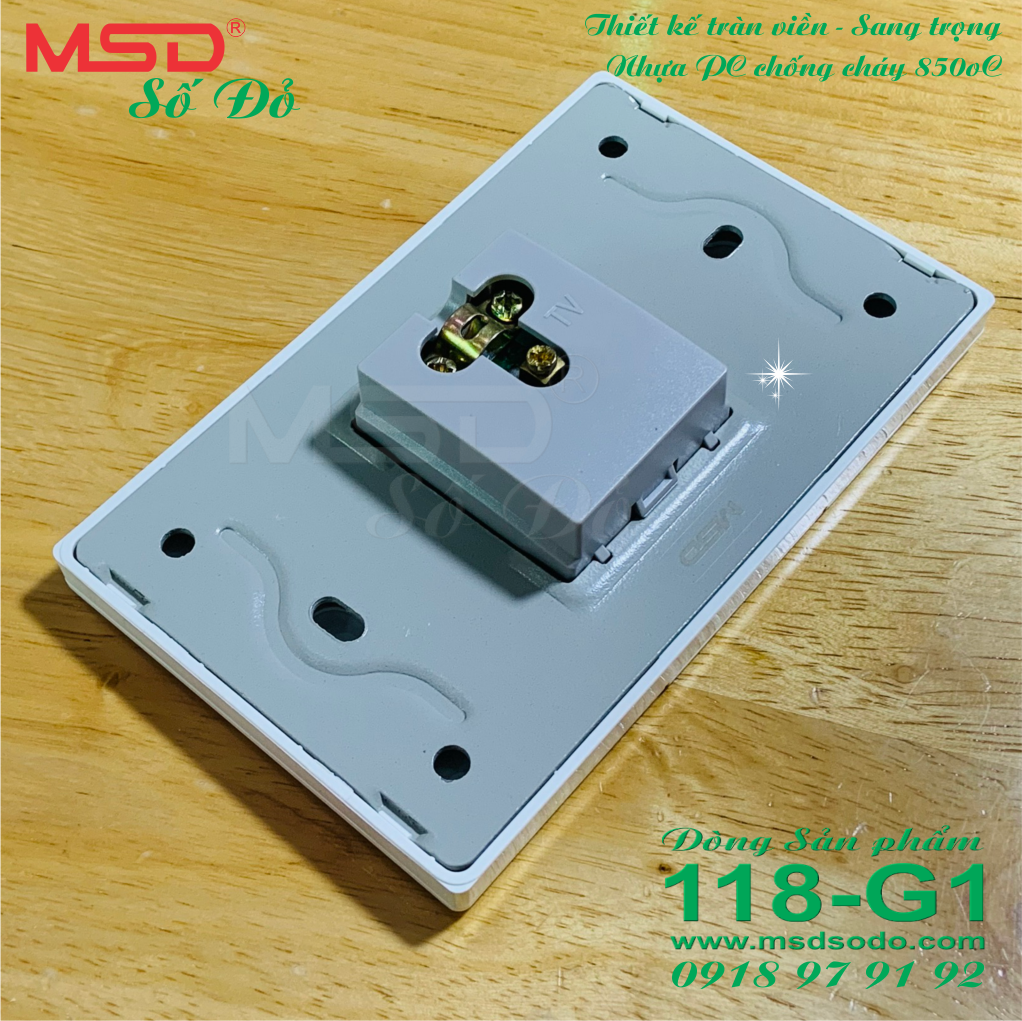 Ổ CẮM  TV ÂM TƯỜNG - RG6/5CFB  75OHM