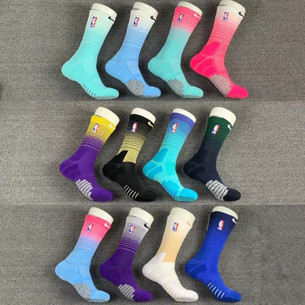 Basketball socks NBA gradient men s high tube actu Tất Bóng Rổ nba