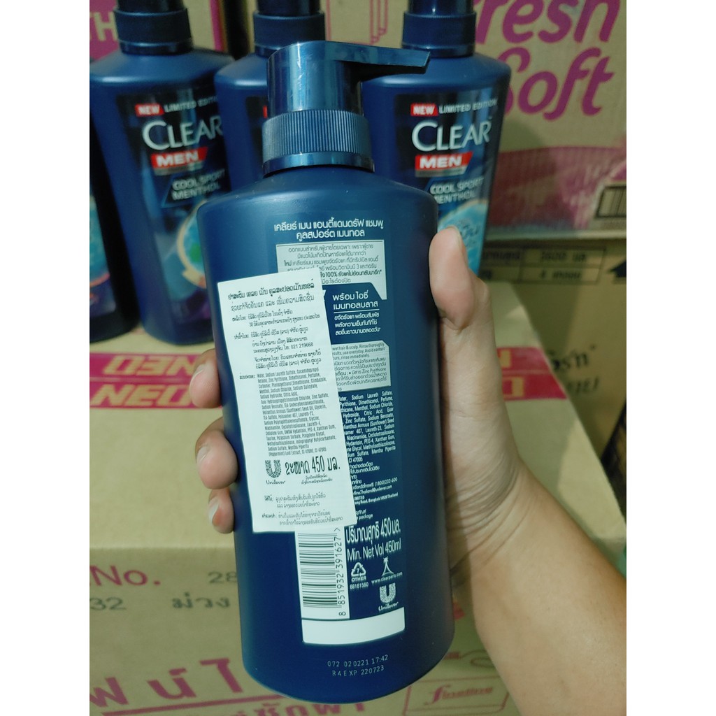 [HCM]Dầu gội Clear Men Thái Lan 450ml Bạc Hà