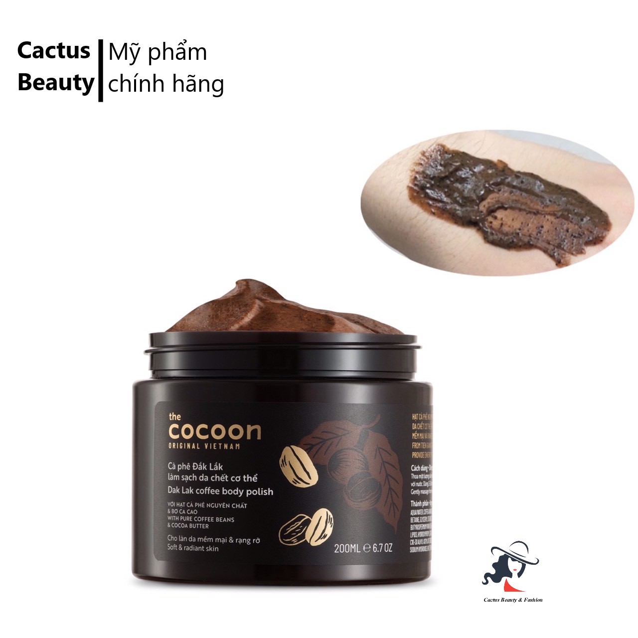 [HCM]Tẩy tế bào chết body cà phê Đăk Lăk Cocoon