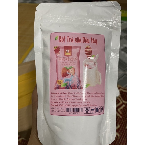 {BÁN RẺ NHẬN 5 SAO} 200gr BỘT TRÀ SỮA DÂU