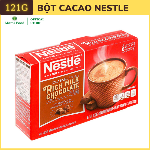 Bột cacao nestle classic rich milk chocolate (hộp giấy/lon)