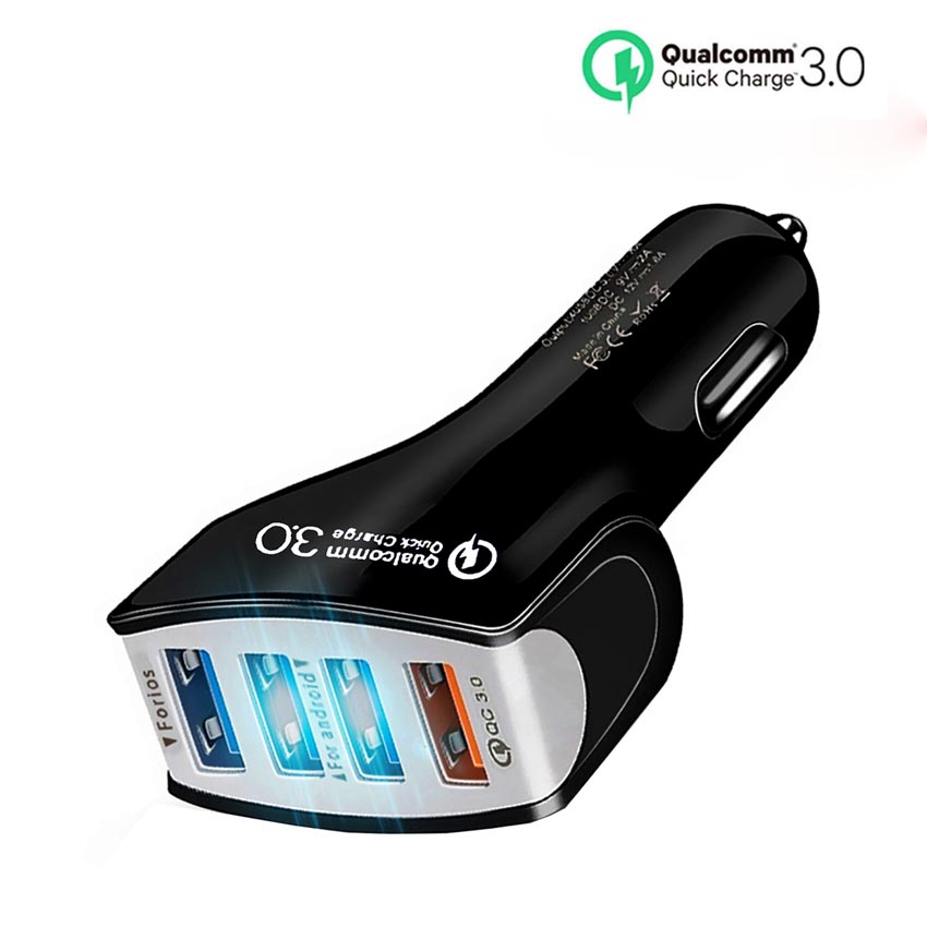 Tẩu Sạc Ô Tô 4 Cổng USB (Có 1 Cổng Quick Sạc Nhanh 3.0)
