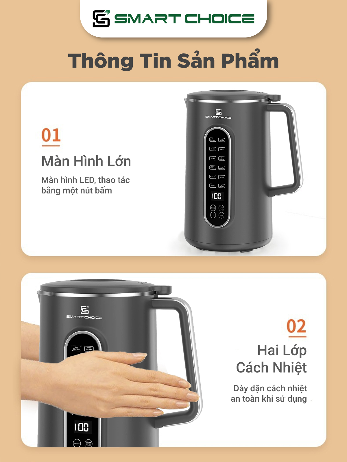Máy Làm Sữa Hạt SmartChoice SCG-SH001
