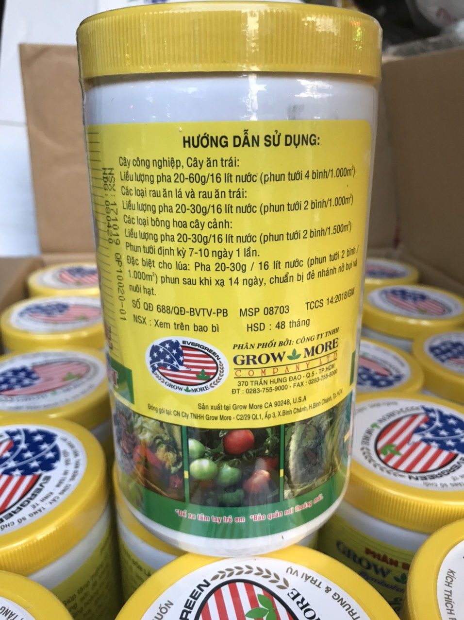 Phân NPK 20-20-20 +TE growmore 500gam
