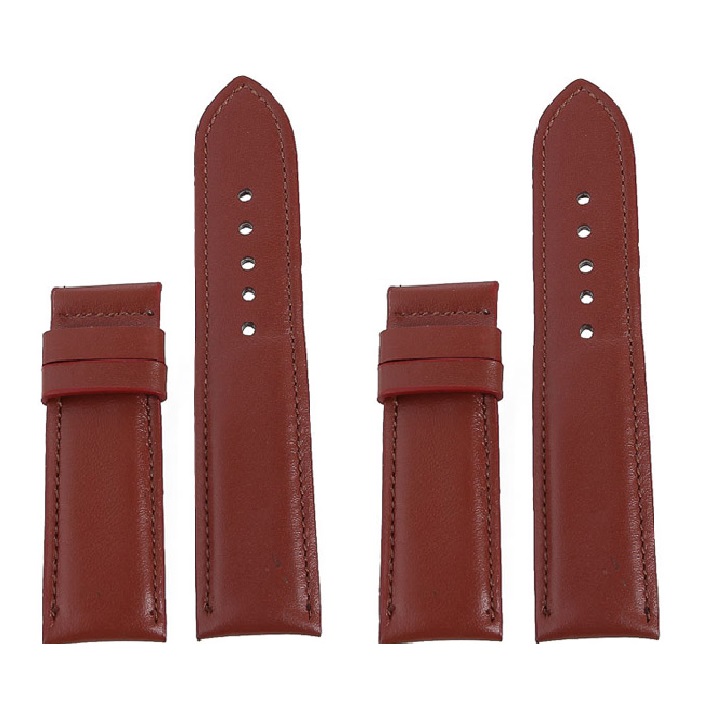 Dây đồng hồ da bò size 22, 24, 26 màu nâu đỏ HK8132