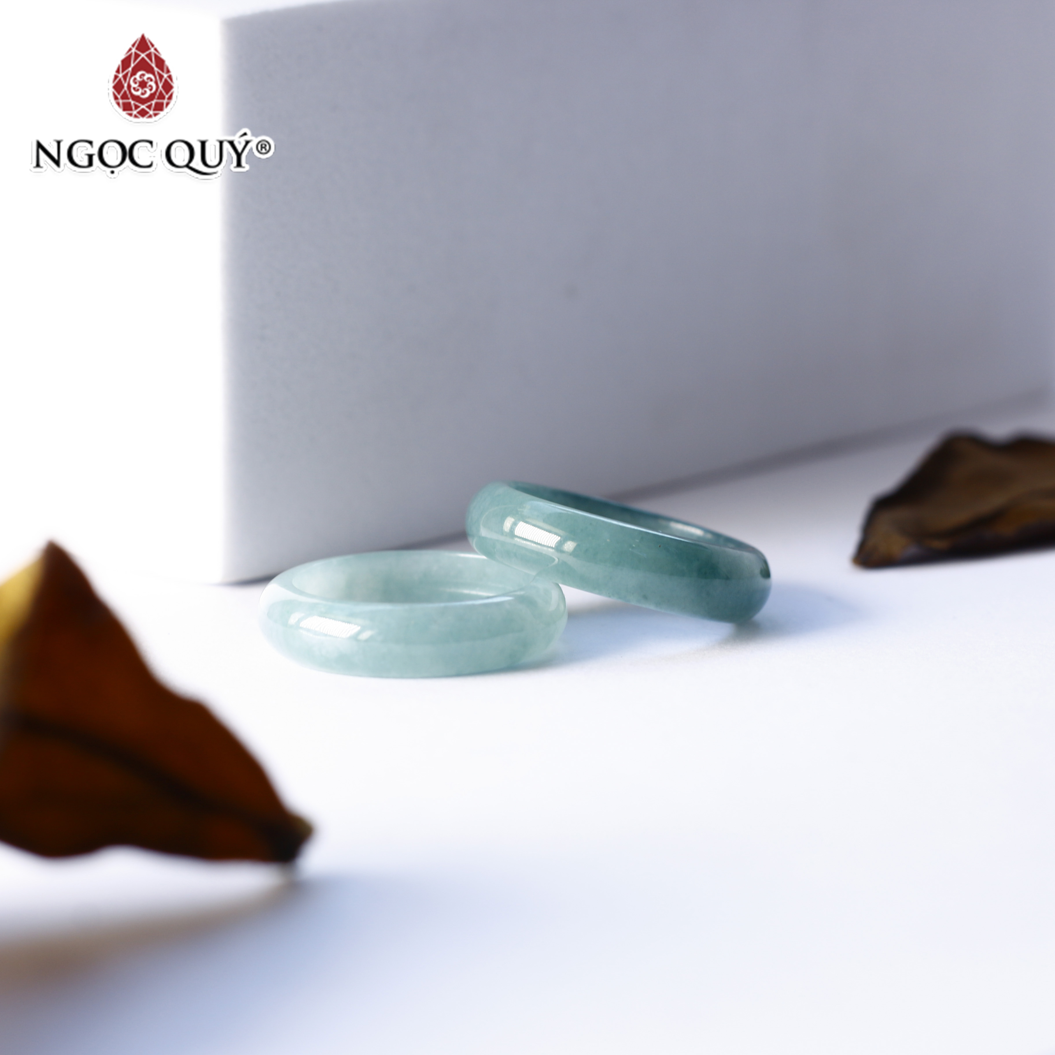 Nhẫn nữ đá Cẩm Thạch Lam Ngọc Jadeite - Ngọc Quý