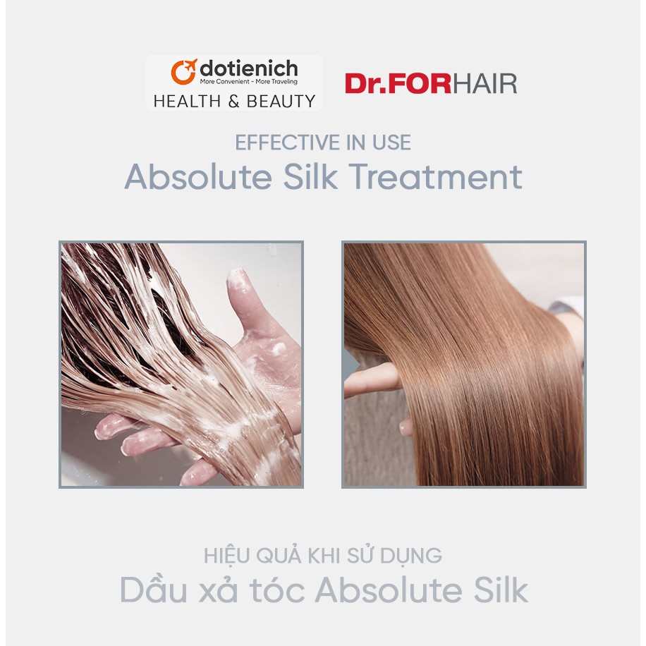 Combo Dr.FORHAIR Absolute Silk dưỡng tóc nhuộm, giữ màu tóc