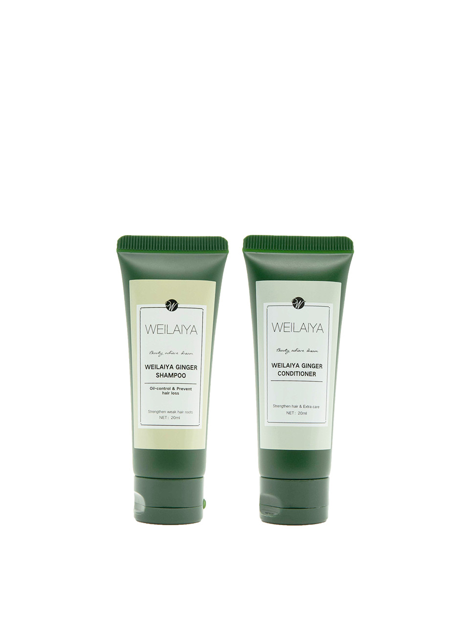 [weilaiya] Bộ Dầu Gội Dầu Xả Gừng Set Mini