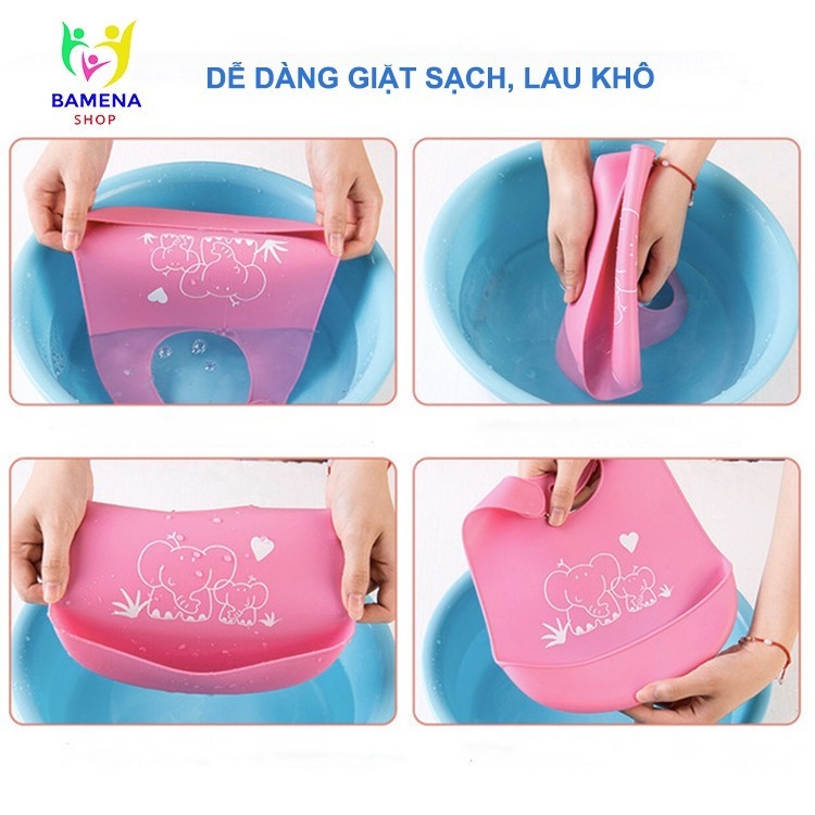 [Mẹ thông thái] Yếm ăn dặm silicon cho bé
