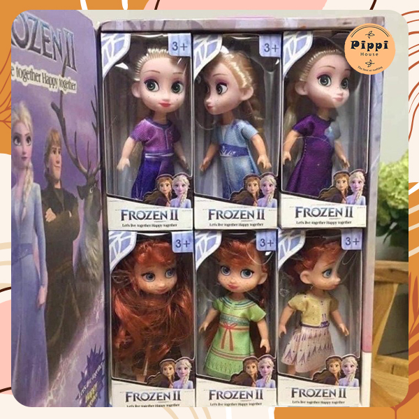 Set of 6 Disney Frozen dolls