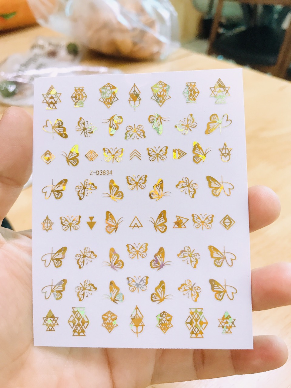 Stick dán móng ánh 3D siêu sang dành cho Nail 1 tấm