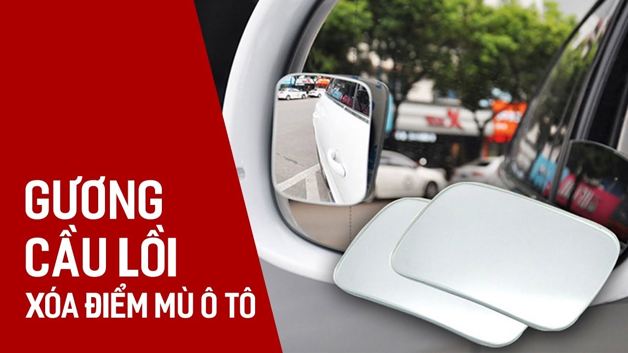 HCM-Gương Cầu Vuông hiệu 3R cho xe ô tô xóa điểm mù tăng điểm nhìn cho xe ô tô-1 cặp 2 chiếc