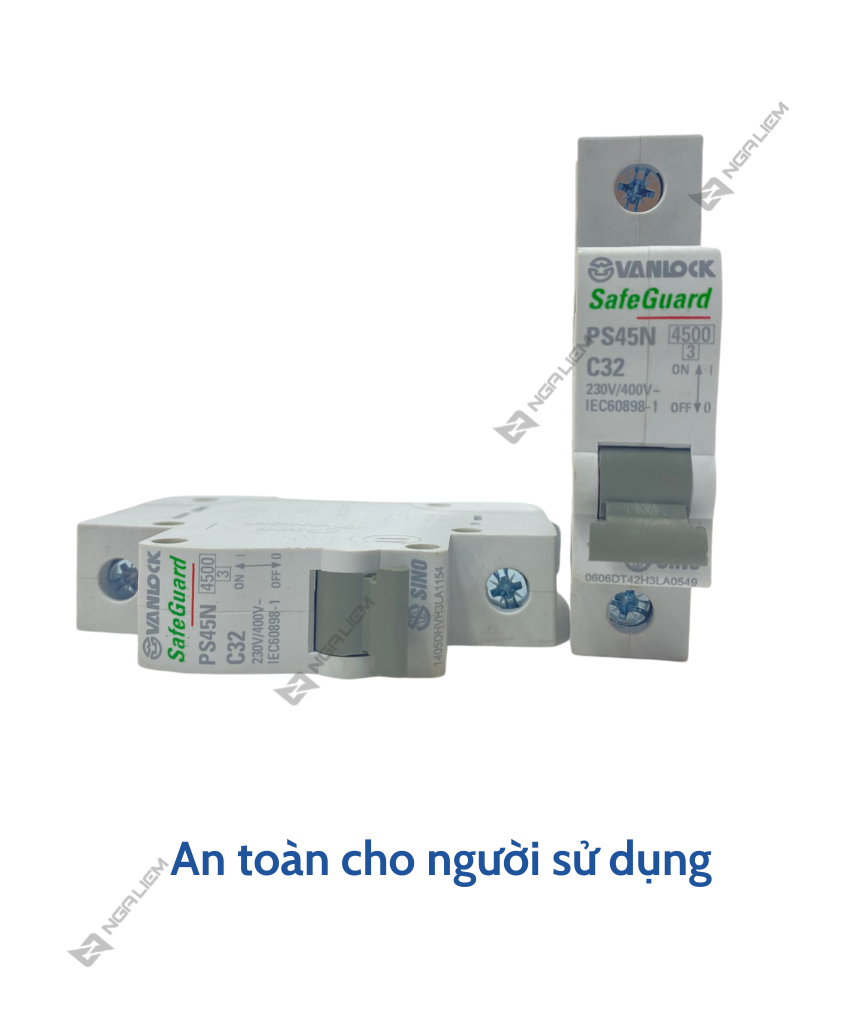 CB 1 Tép SINO (10A, 16A, 20A, 25A, 32A, 40A, 63A) PS45N - 1 Cực
