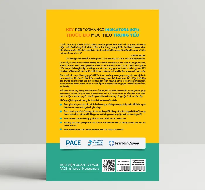 Sách - KPI Thước Đo Mục Tiêu Trọng Yếu (Key Performance Indicators) - David Parmenter - PACE Books